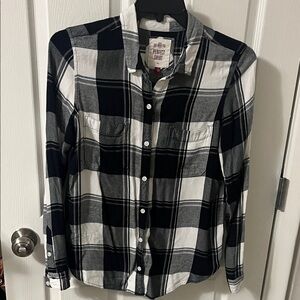 SO Black and White Plaid ladies Shirt